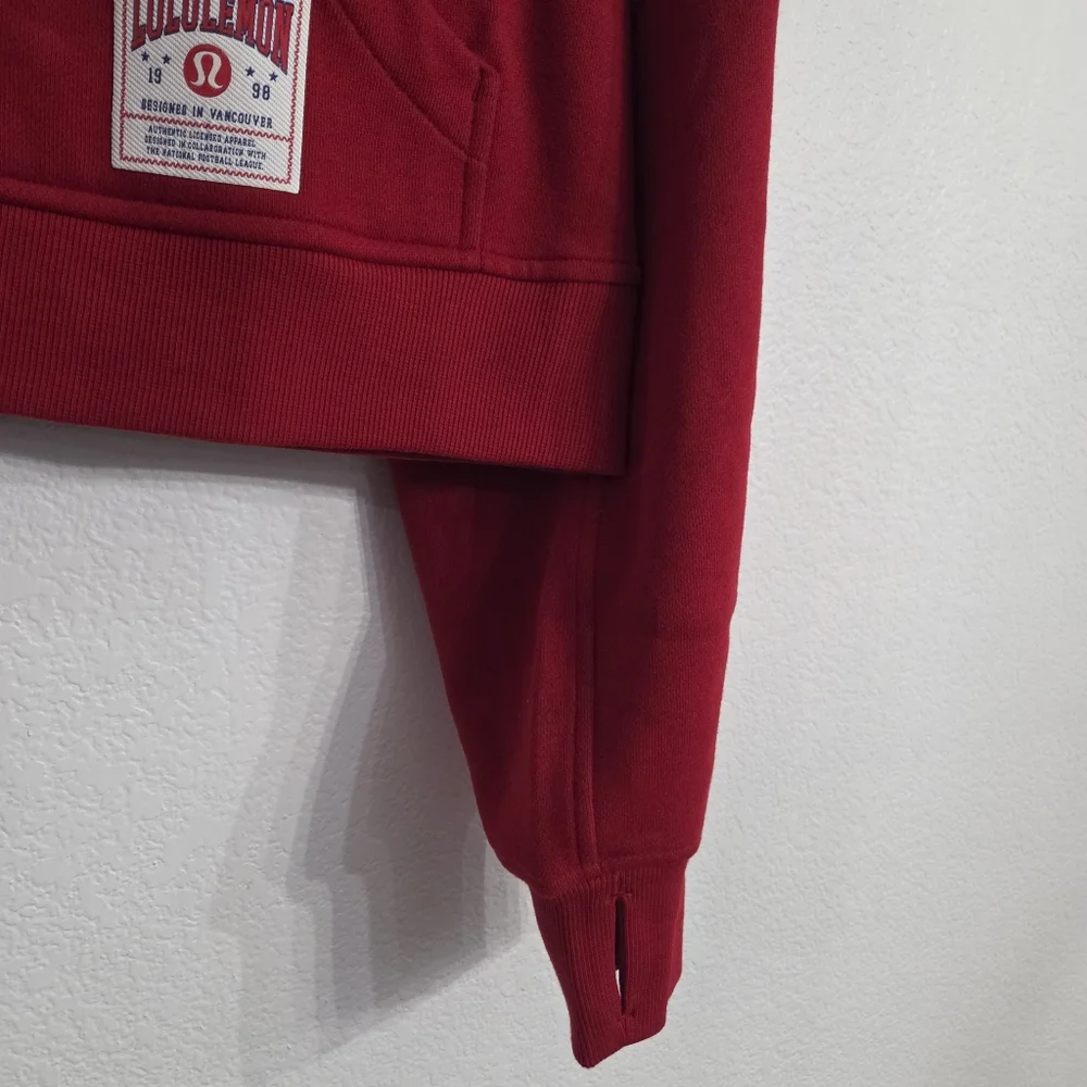 NWT Women's San Francisco 49ers Lululemon Scuba Half-Zip Hoodie Medium/Large Red - Picture 5 of 13